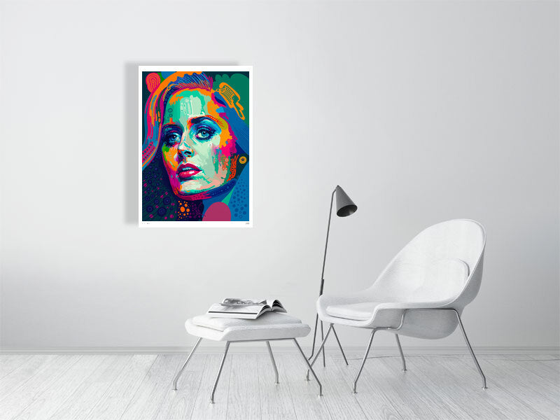 Large Adele portrait print only