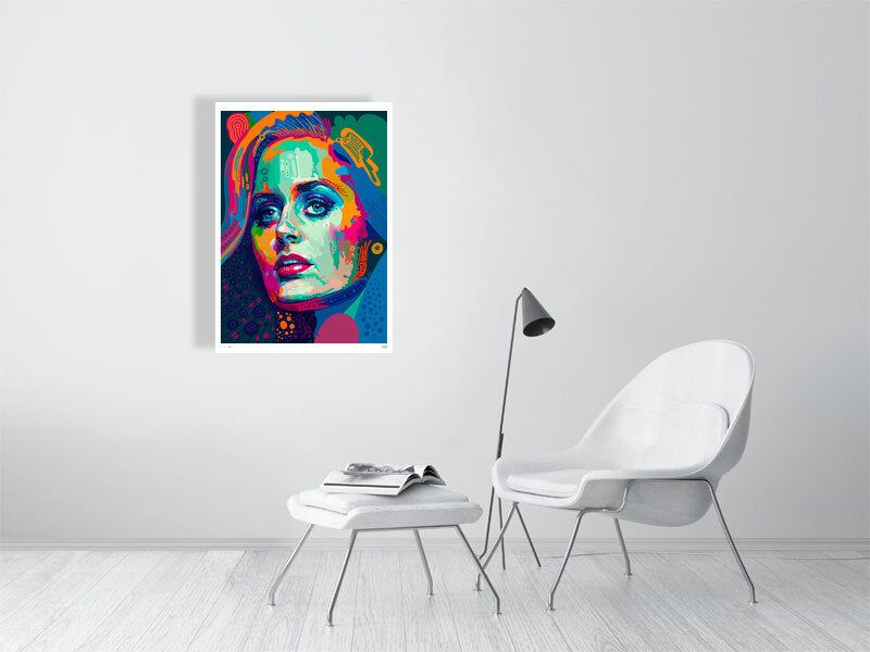 Large Adele portrait print only 